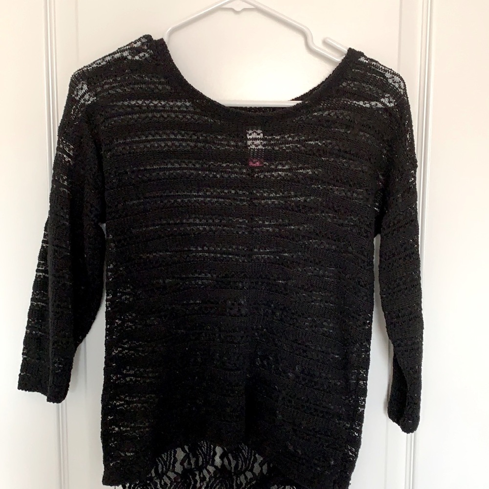 Black lace sweater size small